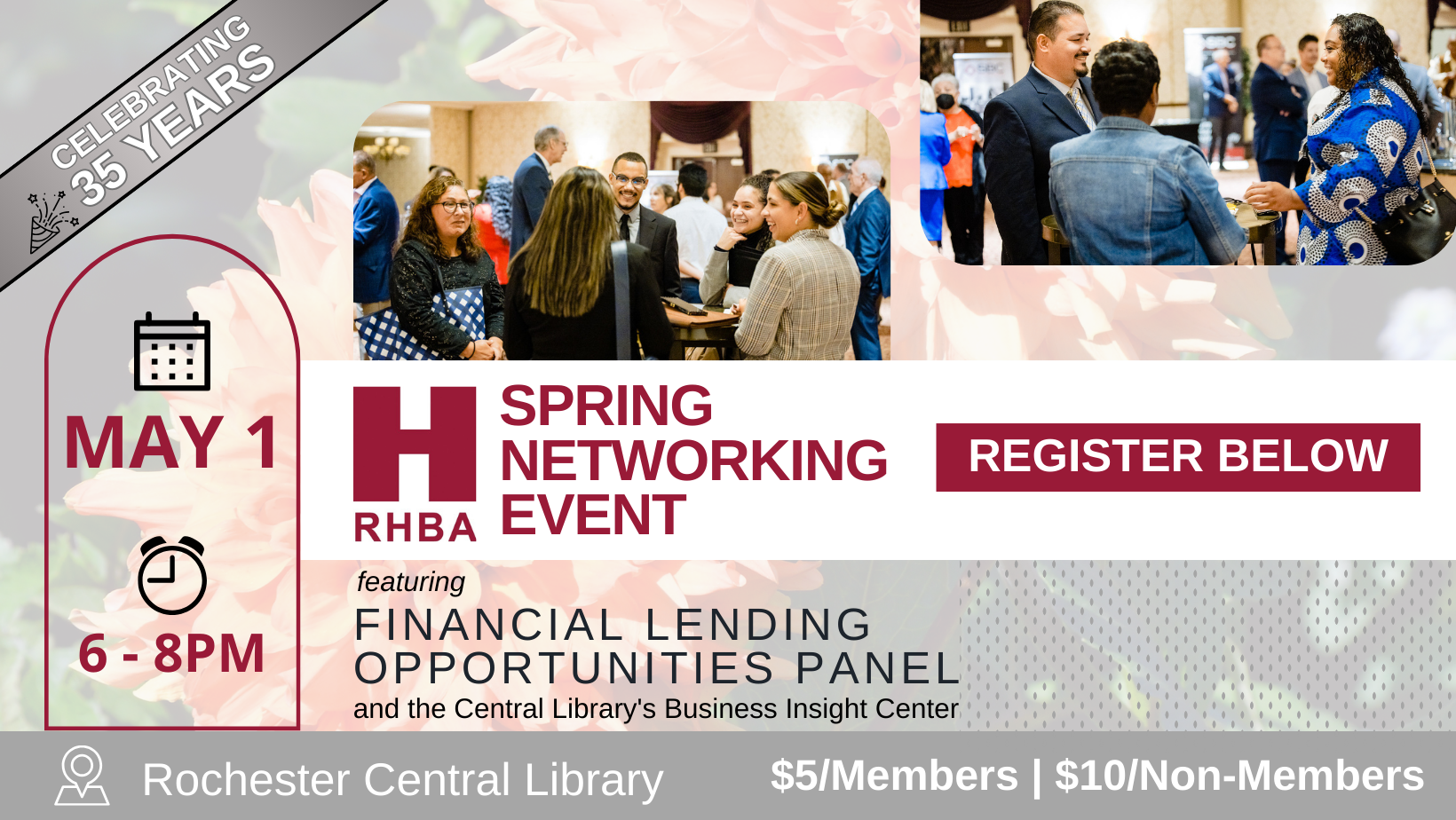 Spring Networking Event May 1, 6-8pm